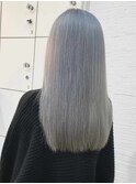 シルバーグレージュ/ストレートロング