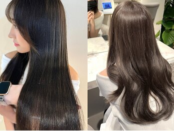 マインバイアフロートギンザ(MYNE by AFLOAT GINZA)の写真/【艶髪変身】カット+巻ける縮毛矯正 ¥29800→¥18800/思い通りのヘアスタイルを実現できるストレート◎