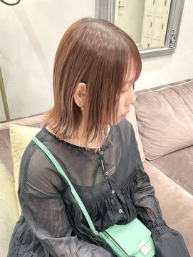 ザック ヴィ(ZACC  vie) ★透明感ピンクブラウン/鎖骨ボブレイヤー/外ハネ/ももりんボブ