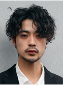 仙台センターパート縦落ちツイストスパイラルパーマツーブロック