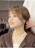小顔黒髪レイヤーカット×アッシュカラー20代30代40代