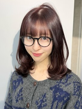 ヴェイン 渋谷(vain) ミディアムレイヤー伸ばしかけラベンダーブラウン