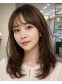 ★明るい白髪染め×くびれミディ