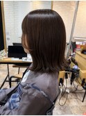 鎖骨ラインボブ×アッシュグレージュ