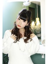 バポス ヘアサロン (BAPOS Hair Salon) 猫耳風ハーフアップ