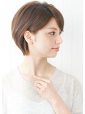 大人かわいいボルドーブルージュアシメグレージュショート2023