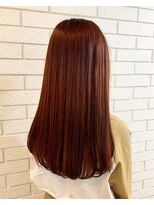 サボン ヘア デザイン カーザ(savon hair design casa+) レッドオレンジカラー