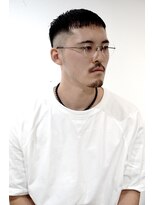 メリケンバーバーショップ コウベ(MERICAN BARBERSHOP KOBE)&nbsp;七三オールバックツイストパーマかき上げヘアコンマヘア212