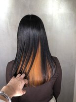 テテ(TETE) インナーカラー オレンジ 長堀橋×心斎橋