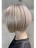 前下がりショートボブ×ホワイトミルクティー透明感/池袋s