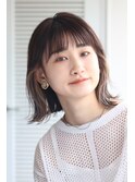 大人可愛い20代30代40代似合わせカットイメチェン流しバング