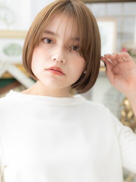 カバーヘア ブリス 戸田公園西口店(COVER HAIR bliss) 小顔ぶつ切りボブ外国人風ハイライトTb4戸田公園20代30代40代