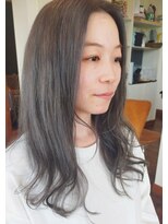 ウィッシュ(WISH)&nbsp;ロング　Wカラー　グレイアッシュ