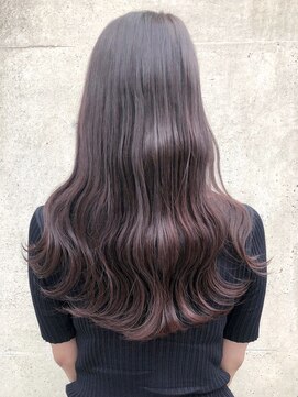 エレノア 渋谷公園通り店(Eleanor) ラベンダーブラウンカラー　エレガントなロングスタイル