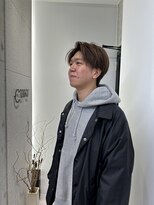 クーラアオヤマ(Cura Aoyama) 【メンズ直毛】アップバングスタイル