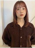 暖色カラー_レッド_ブリーチカラー_顔まわりレイヤー_下北沢