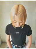 ベージュミディアムロングブリーチ新潟駅前万代