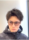 スパイキーショート/短髪アップバング/ツーブロック