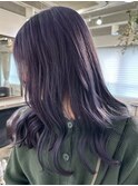 ハイライトカラーミルクティーベージュレイヤーカット