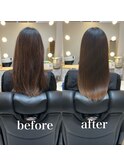  髪質改善ヘアエステ　ロング　白髪染め　30代、40代、20代