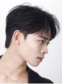 韓国マッシュショートコンマヘアセンターパートツーブロック