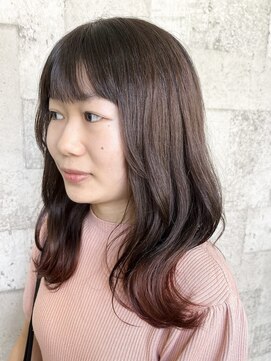 リサ グランシェ(RISA granche) 裾カラー×ケアブリーチ×ピンクベージュ