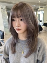 サンクプロジェクト(cinq PROJECT) ミルクティーヘーゼルマロンベージュブラウンミディアムレイヤー