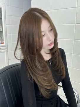 ココ 原宿(KOKO) M黒髪小顔ヘアオリーブグレー艶髪クラゲヘアーココアベージュ