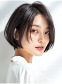 ツヤ感ナチュラルボブ|美髪見えスタイル