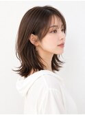 大人可愛いシースルーバングのくびれミディ