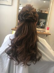 エトワール☆二次会 パーティ ハーフアップ ヘアアレンジ