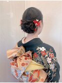 【成人式】上品にまとめ上げた”大人ネープシニヨンスタイル”♪