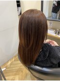 ロングレイヤー×縮毛矯正