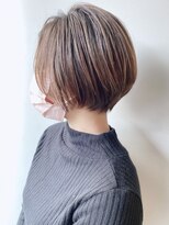 モリオフロムロンドン 原宿本店(morio from London)&nbsp;【morio原宿】丸みショート　ナチュラルハイライトカラー