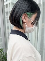 シィーム(cime) インナーカラー インナーカラーグリーン インナーブリーチ