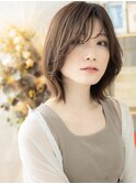 センターパートくせ毛風くびれショートボブc3上尾20代30代40代!