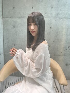 ロンド レア 天神大名店(Lond Le’a) ダブルカラーブリーチなし透明感カラー暗髪グレージュ韓国ブルベ