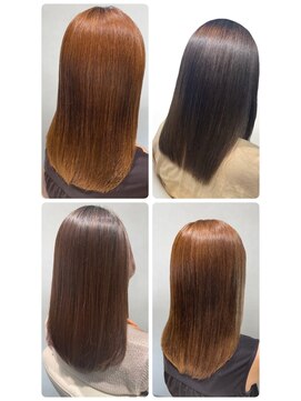 美容室フルール 30代40代大人可愛い髪質改善カラーラベンダーグレージュ透明感