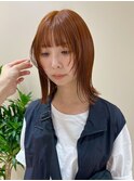 《hinari》ブリーチなしダブルカラー× オレンジ