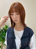 ユヌ(Une)&nbsp;《hinari》ブリーチなしダブルカラー× オレンジ