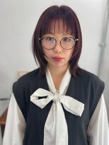 ペイジヘアー(paige hair)&nbsp;パープルベージュフェイスレイヤー前髪あり