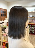 髪質改善ストレート×髪質改善カラーで艶々に