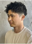 メンズショートツイストパーマボックスショートスパイキー高崎