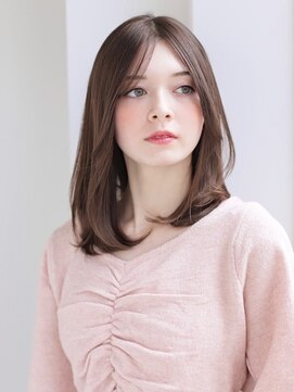 ウル 表参道(HOULe) 【宮田茉悠】 ミディアム 髪質改善 ベージュカラー 透明感カラー