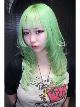 アマトウキョウ アユンチェ(AMA TOKYO×AYUNCHE) ライムイエローグリーン×ハイレイヤーウルフ