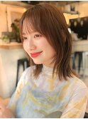 くびれボブくびれヘア顔周りカット外ハネボブレイヤーボブロブ