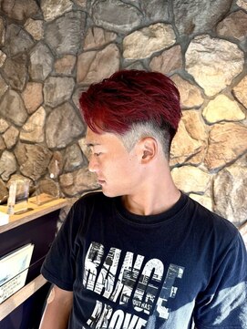 アトラクト バイ ラック 津田沼(Attract by LUCK) ディープレッド/津田沼/メンズパーマ/メンズ/ブリーチ