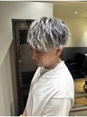 メンズパーマ　ツイスパ　波巻き　メンズバレイヤージュ
