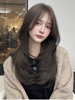 ノイズオオサカ 梅田店(NOISM OSAKA) 小顔外ハネミディアムアッシュ20代30代40代くびれミディ韓国ヘ
