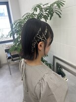 イル 天神西通り店(ill)&nbsp;ヘアアレンジ/外はねボブ/お呼ばれヘアー/結婚式やパーティーに